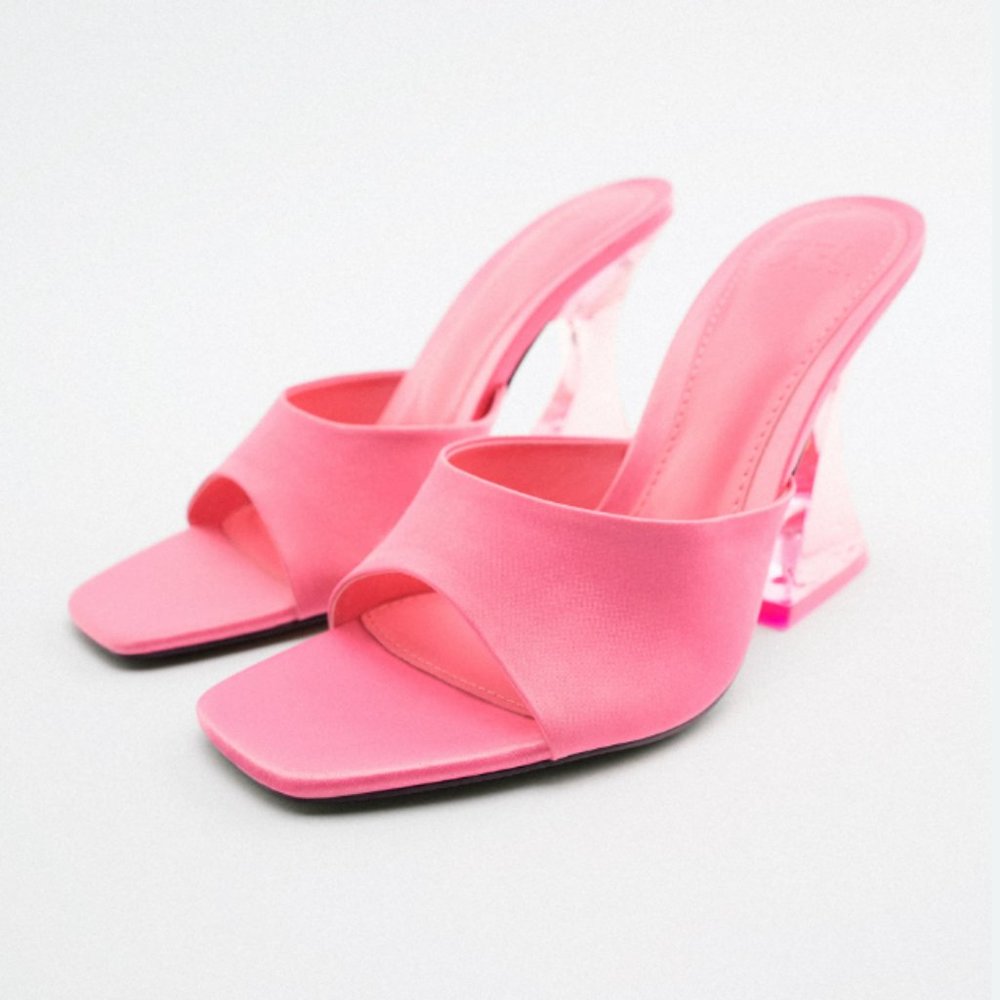 Zara Pink Methacrylate Heels
